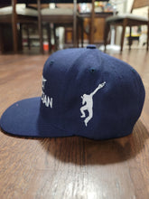 Load image into Gallery viewer, Respect The Musician Navy Blue Snapback (White Letters)
