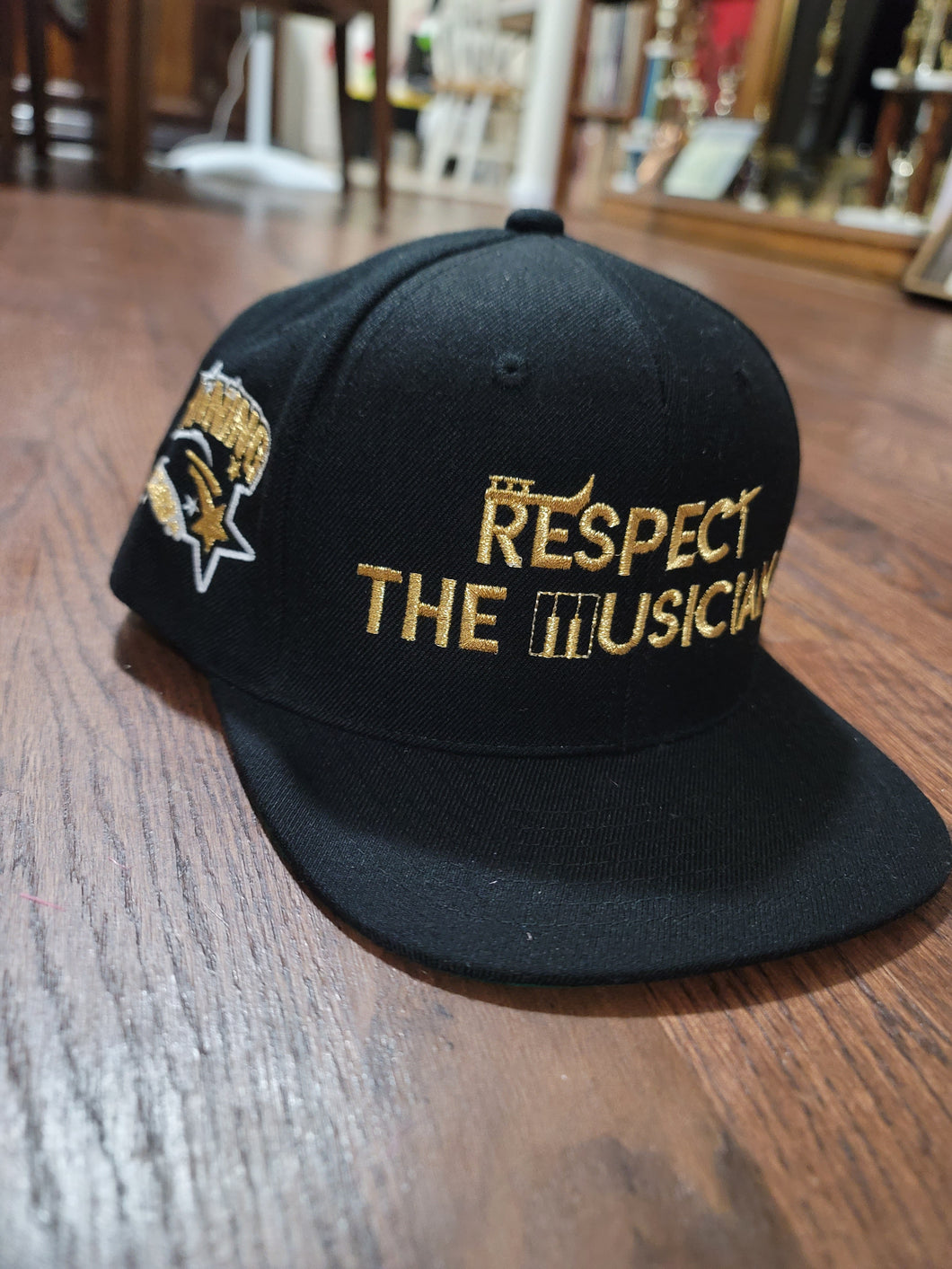 Respect The Musician Black Snapback (Gold Letters)
